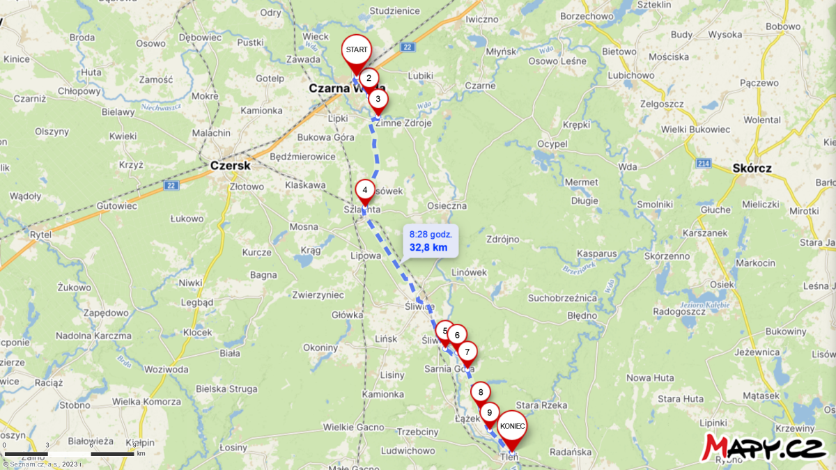 Czarna Woda PKP - Tleń